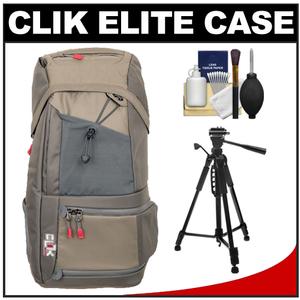 Clik Elite ProBody Sport Digital SLR Camera Backpack Case (Gray) with Tripod + Cleaning Kit - Digital Cameras and Accessories - Hip Lens.com