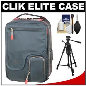 Clik Elite Traveler Digital SLR Camera Case (Blue Sapphire) with Tripod + Cleaning Kit - Digital Cameras and Accessories - Hip Lens.com