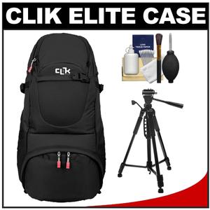 Clik Elite Venture 30 Digital SLR Camera Backpack Case (Black) with Tripod + Cleaning Kit - Digital Cameras and Accessories - Hip Lens.com