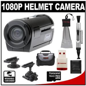Coleman Xtreme Sports Cam Waterproof HD Digital Video Camera Camcorder (Black) with 16GB Card + Lenspen + Case + Accessory Kit - Digital Cameras and Accessories - Hip Lens.com