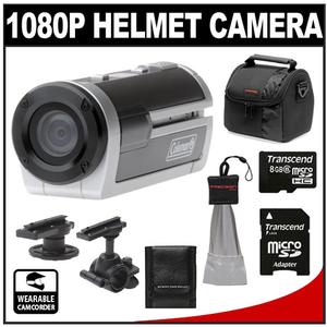 Coleman Xtreme Sports Cam Waterproof HD Digital Video Camera Camcorder (Silver) with 8GB Card + Case + Accessory Kit - Digital Cameras and Accessories - Hip Lens.com