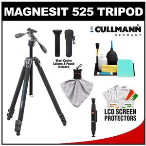 Cullmann Magnesit 525H Aluminum / Magnesium Tripod with 3-Way QR Head with Cleaning & Accessory Kit - Digital Cameras and Accessories - Hip Lens.com