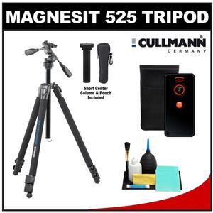 Cullmann Magnesit 525H Aluminum / Magnesium Tripod with 3-Way QR Head with Wireless Remote for Sony DSLR Cameras + Cleaning Kit - Digital Cameras and Accessories - Hip Lens.com