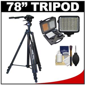Davis & Sanford 78" ProVista 18 Heavy Duty Video Tripod with FM18 Fluid Head & Case + LED Light Kit + Cleaning Kit - Digital Cameras and Accessories - Hip Lens.com