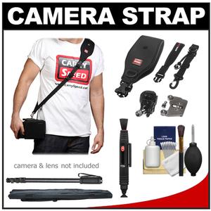 Carry Speed CS-PRO Camera Strap with Under Arm & Wrist Strap with Monopod + Cleaning & Accessory Kit - Digital Cameras and Accessories - Hip Lens.com