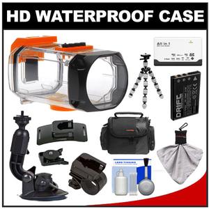 Drift Innovation HD Waterproof Case with Suction Cup  Helmet & Handlebar Bike Mounts + Battery + Cleaning Accessory Kit - Digital Cameras and Accessories - Hip Lens.com
