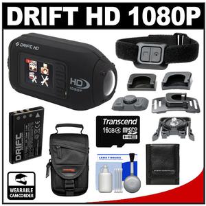 Drift Innovation HD 1080p Digital Video Action Camera Camcorder with 16GB Card + Battery + Case + Cleaning Kit - Digital Cameras and Accessories - Hip Lens.com