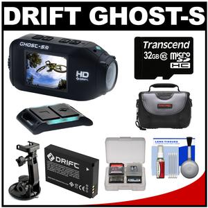Drift Innovation HD Ghost-S Wi-Fi Waterproof Digital Video Action Camera Camcorder with Car Suction Cup Mount + 32GB Card + Battery + Case Kit