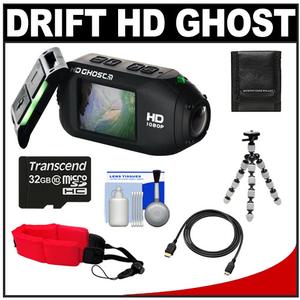 Drift Innovation HD Ghost Wi-Fi Waterproof Digital Video Action Camera Camcorder with 32GB Card + Floating Strap + Flex Tripod + HDMI Cable + Accessory Kit