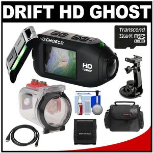 Drift Innovation HD Ghost Wi-Fi Waterproof Digital Video Action Camera Camcorder with Underwater Housing + Suction Cup Mount + 32GB Card + Case + Accessory Kit