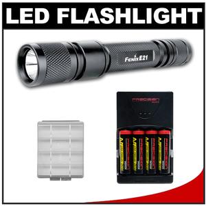 Fenix E21 LED Waterproof Torch Flashlight with Batteries/Charger + Battery Case - Digital Cameras and Accessories - Hip Lens.com