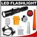 Fenix LD20 LED Waterproof Torch Flashlight with Belt Clip & Holster + Batteries/Charger + Flashlight Headband + Flashlight Accessory Set