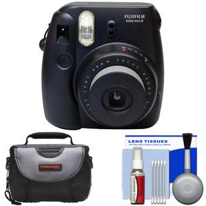 Fujifilm Instax Mini 8 Instant Film Camera (Black) with Case + Cleaning Kit Fujifilm Instax Mini 8 Instant Film Camera (Black) with Case + Cleaning Kit