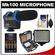 Hahnel Mk100 Uni-Directional Microphone for DSLR Cameras & Video Camcorders with (4) AAA Batteries & Charger + Pro LED Video Light + Cleaning Accessory Kit