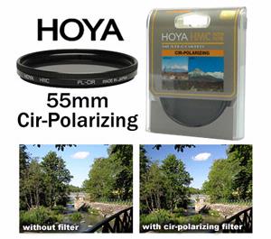 Hoya 55mm HMC Circular PL Polarizer Multi-Coated Glass Filter - Digital Cameras and Accessories - Hip Lens.com
