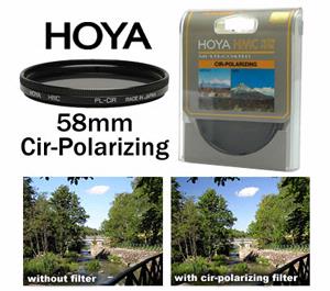 Hoya 58mm HMC Circular PL Polarizer Multi-Coated Glass Filter - Digital Cameras and Accessories - Hip Lens.com