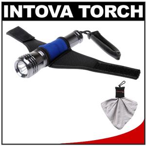 Intova CREE LED Aluminum Torch Flashlight with Torch Handstrap + Spudz Cleaning Cloth