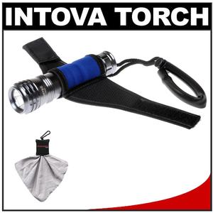 Intova LED Compact Torch Flashlight / Video Light with Torch Handstrap + Spudz Cleaning Cloth