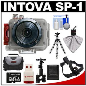 Intova Sport Pro Waterproof HD Sports Video Camera Camcorder with Bike Handlebar & Helmet Mounts + 16GB Card + Case + Flex Tripod + Accessory Kit - Digital Cameras and Accessories - Hip Lens.com