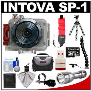 Intova Sport Pro Waterproof HD Sports Video Camera Camcorder with 16GB Card + LED Torch + Floating Strap + Case + Flex Tripod + Accessory Kit - Digital Cameras and Accessories - Hip Lens.com