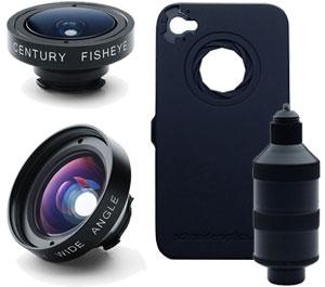 iPro Lens System for Apple iPhone 4 & 4S with Case  Handle  Fisheye & Wide-Angle Lenses - Digital Cameras and Accessories - Hip Lens.com