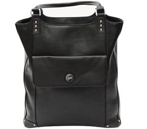 Jill-e E-GO Laptop/iPad/Tablet Tote Bag (Black Leather)