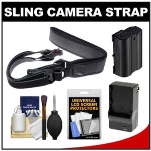 Joby UltraFit Sling Camera Strap for Women (Charcoal) with EN-EL15 Battery & Charger + Accessory Kit for D7000 D7100 D600 D800 DSLR Cameras Joby UltraFit Sling Camera Strap for Women (Charcoal) with EN-EL15 Battery & Charger + Accessory Kit for D7000 D7100 D600 D800 DSLR Cameras
