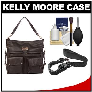 Kelly Moore 2 Sues Camera/Tablet Bag with Shoulder & Messenger Strap (Black) with Camera Strap + Accessory Kit