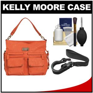 Kelly Moore 2 Sues Camera/Tablet Bag with Shoulder & Messenger Strap (Orange Sherbet) with Camera Strap + Accessory Kit
