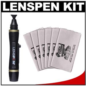 Lenspen Lens Pen Cleaning System with 6 Microfiber Cleaning Cloths