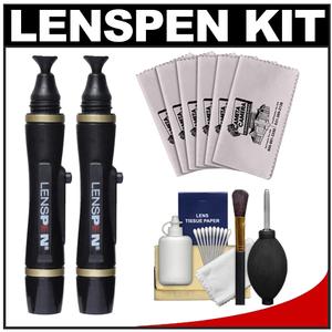 Lenspen Lens Pen Cleaning System with Additional Lenspen + 6 Microfiber Cleaning Cloths + Camera & Lens Cleaning Kit