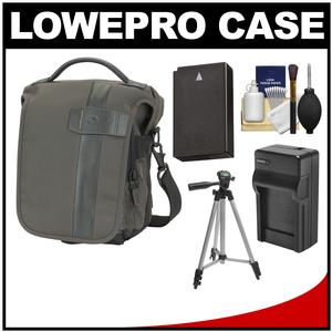 Lowepro Classified 140 AW Digital SLR Camera Bag/Case (Sepia) with EN-EL20 Battery & Charger + Tripod + Accessory Kit for Nikon 1 AW1 J1 J2 J3 S1