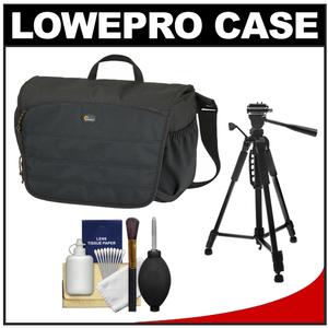 Lowepro CompuDay Photo 150 Messenger Digital SLR Camera Case (Black) with Photo/Video Tripod + Accessory Kit - Digital Cameras and Accessories - Hip Lens.com