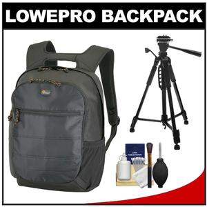 Lowepro CompuDay Photo 250 Digital SLR Camera Backpack Case (Black) with Photo/Video Tripod + Accessory Kit - Digital Cameras and Accessories - Hip Lens.com