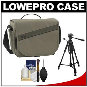 Lowepro Event Messenger 150 Photo/Tablet/Notebook Digital SLR Camera Case (Mica) with Tripod + Cleaning Kit - Digital Cameras and Accessories - Hip Lens.com