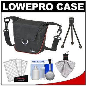 Lowepro Compact ILC Courier 80 Interchangeable Lens Digital Camera Case (Black) with Accessory Kit - Digital Cameras and Accessories - Hip Lens.com