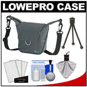 Lowepro Compact ILC Courier 80 Interchangeable Lens Digital Camera Case (Grey) with Accessory Kit - Digital Cameras and Accessories - Hip Lens.com