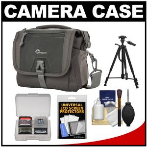 Lowepro Nova Sport 7L AW Digital SLR Camera Bag/Case (Slate Grey) with Tripod + Accessory Kit