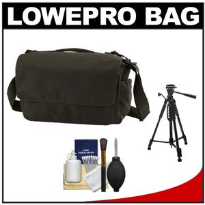 Lowepro Pro Messenger 200 AW Photo/Video Digital SLR Camera Case (Slate Grey) with Tripod + Cleaning Kit - Digital Cameras and Accessories - Hip Lens.com