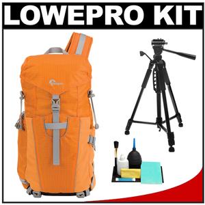 Lowepro Photo Sport Sling 100 AW Digital SLR Camera Backpack Case (Orange) with Photo/Video Tripod + Accessory Kit - Digital Cameras and Accessories - Hip Lens.com