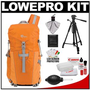 Lowepro Photo Sport Sling 100 AW Digital SLR Camera Backpack Case (Orange) with Photo/Video Tripod + Canon Cleaning Kit - Digital Cameras and Accessories - Hip Lens.com