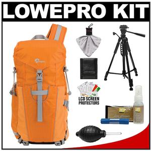 Lowepro Photo Sport Sling 100 AW Digital SLR Camera Backpack Case (Orange) with Photo/Video Tripod + Nikon Cleaning Kit - Digital Cameras and Accessories - Hip Lens.com