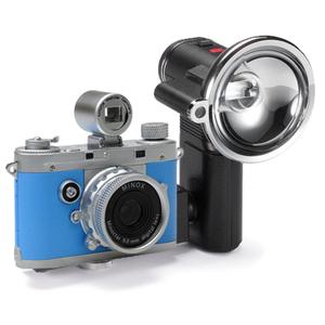 Minox DCC 5.1 Classic Digital Camera (Blue) with Classic Camera Flash