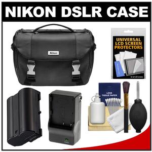 Nikon Deluxe Digital SLR Camera Case - Gadget Bag with EN-EL15 Battery + Charger + Accessory Kit