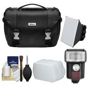 Nikon Deluxe Digital SLR Camera Case - Gadget Bag with LED Video Light & Flash + Soft Box + Diffuser + Kit Nikon Deluxe Digital SLR Camera Case - Gadget Bag with LED Video Light & Flash + Soft Box + Diffuser + Kit