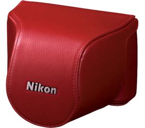 Nikon CB-N2000SE Leather Body Case Set for 1 J1 Camera & 10-30mm Lens (Red) - Digital Cameras and Accessories - Hip Lens.com