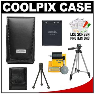 Nikon Coolpix 5811 Leather Digital Camera Case with EN-EL10 Battery + Tripod + Accessory Kit - Digital Cameras and Accessories - Hip Lens.com