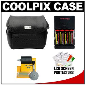 Nikon Coolpix 9623 Digital Camera Case with (4) AA Batteries & Charger + Cleaning Kit - Digital Cameras and Accessories - Hip Lens.com