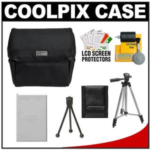 Nikon Coolpix 9691 Fabric Digital Camera Case with EN-EL5 Battery + Tripod + Accessory Kit - Digital Cameras and Accessories - Hip Lens.com