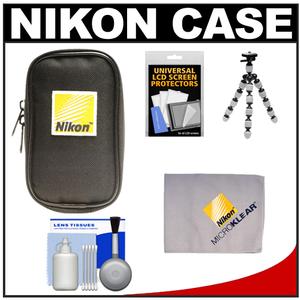 Nikon Coolpix Nylon Digital Camera Carrying Case with Flex Tripod + Cleaning Kit - Digital Cameras and Accessories - Hip Lens.com